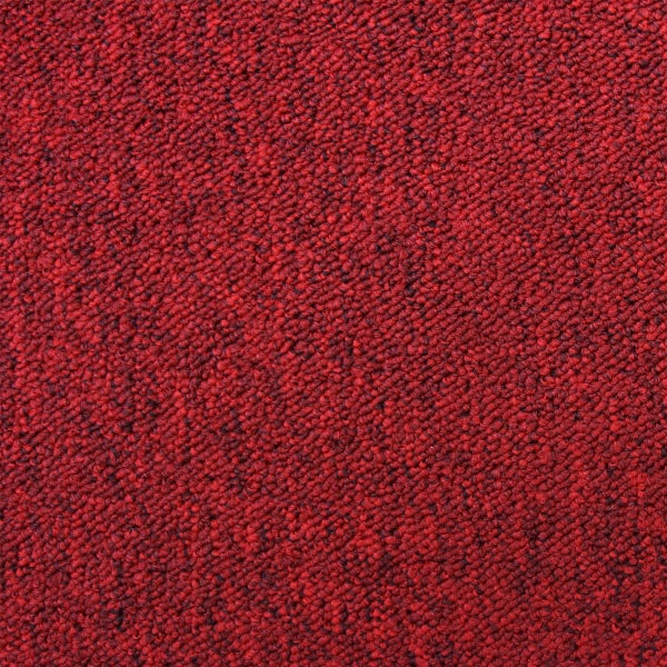 20 Stück Teppichfliesen 50 x 50 cm Fieberrot