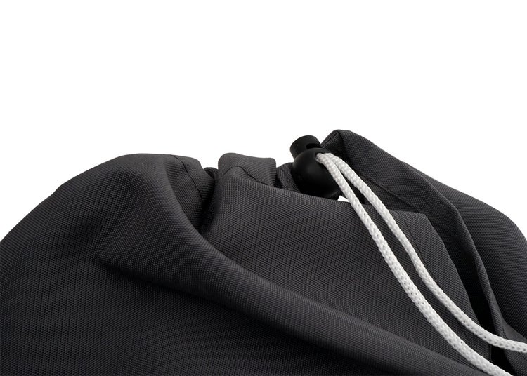 Graue Schutzhülle mit Kordelzugdetail