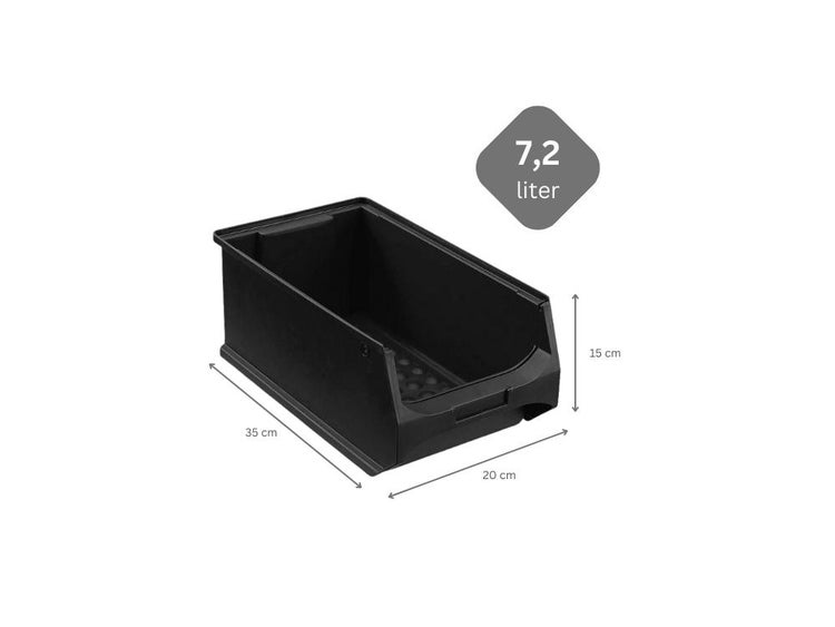 PROREGAL SparSet 10x Leitfähige Sichtlagerbox 4.0 HxBxT 15 x 20 x 35 cm 7,2 Liter ESD Sichtlagerbehälter