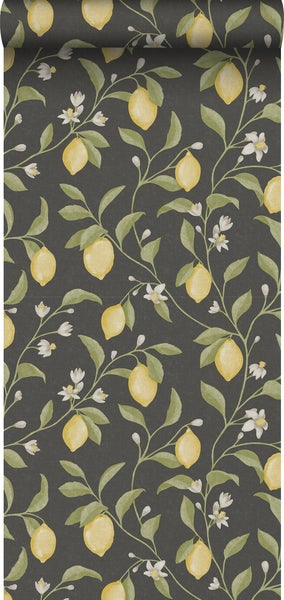 Tapetenrolle mit Zitronenmuster