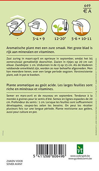 Informationen zu Aussaat und Ernte von Sauerampfer