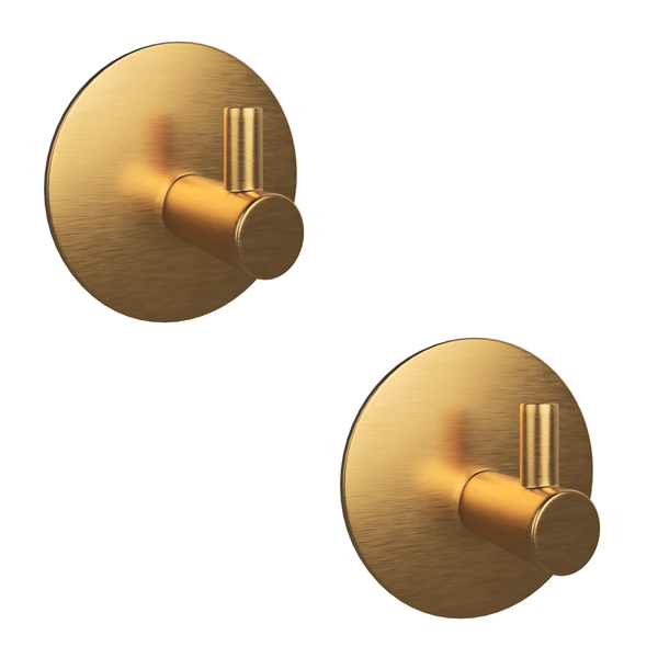 EAVY Handtuchhaken Edelstahl Gold Selbstklebend 2er Pack