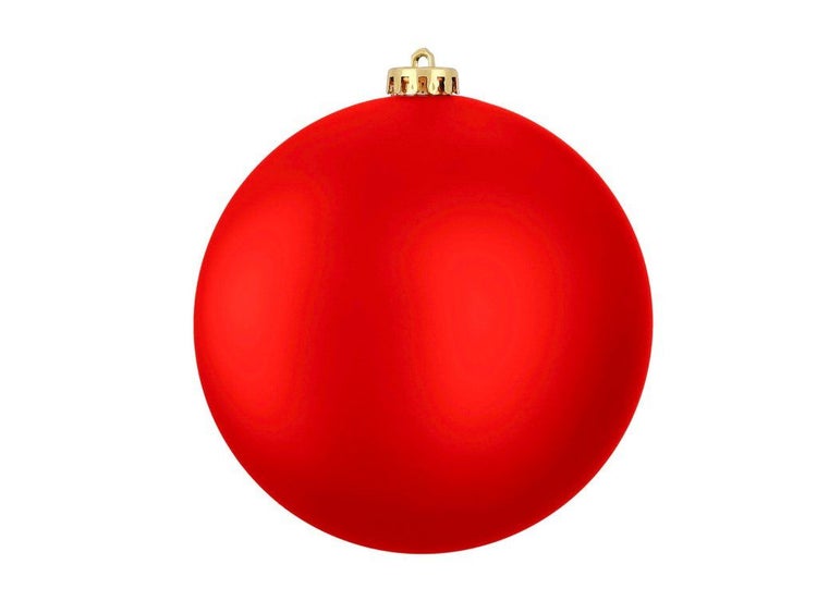 Rote Weihnachtskugel zur Dekoration des Weihnachtsbaums