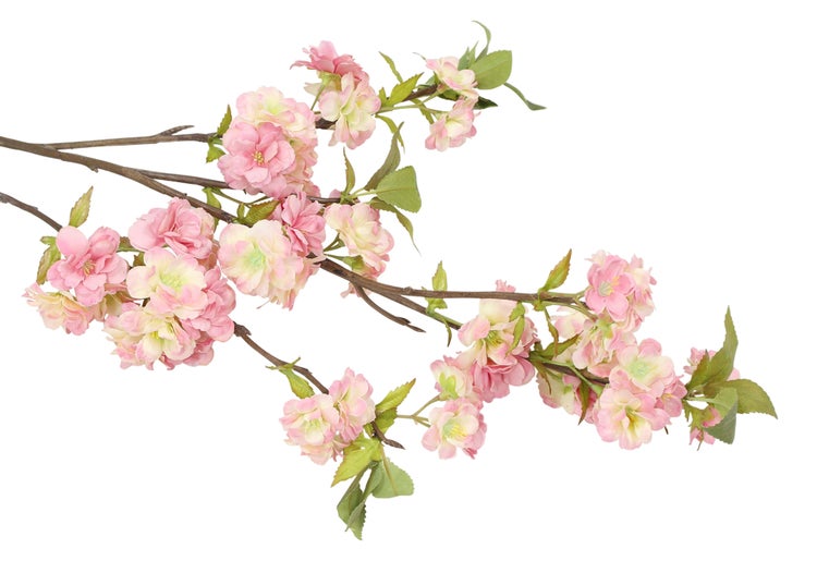 FRANK FLECHTWAREN|Kunstblume Kirschblütenzweig, groß, Höhe 98 cm, KUNSTSTOFF, METALL