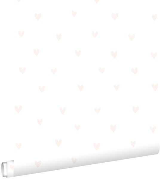 ESTAhome Tapete Herzchen Silber und Weiß - 53 cm x 10.05 m - 138864