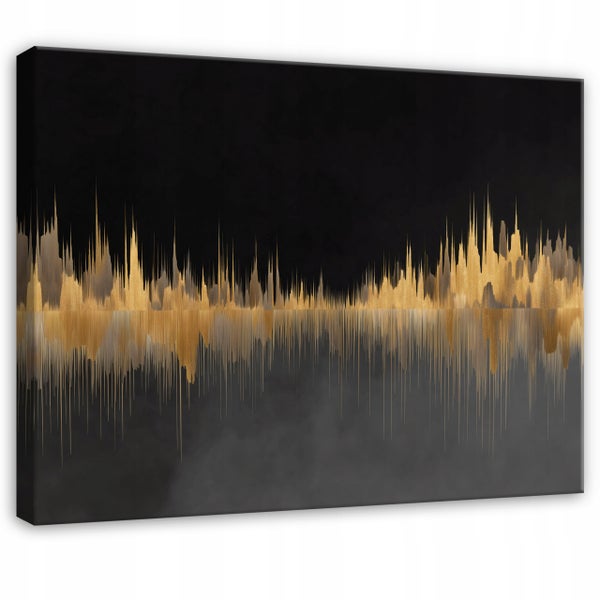 Leinwandbild Abstrakt Gold Glamour Schlafzimmer Wohnzimmer Bilder 120x80 cm