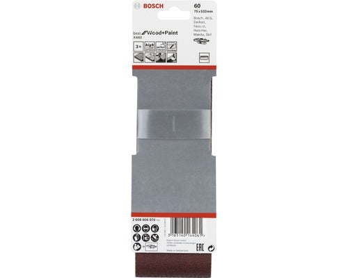 3tlg. Schleifband-Set X440, 75 x 533 mm, K60, Best for Wood and Paint