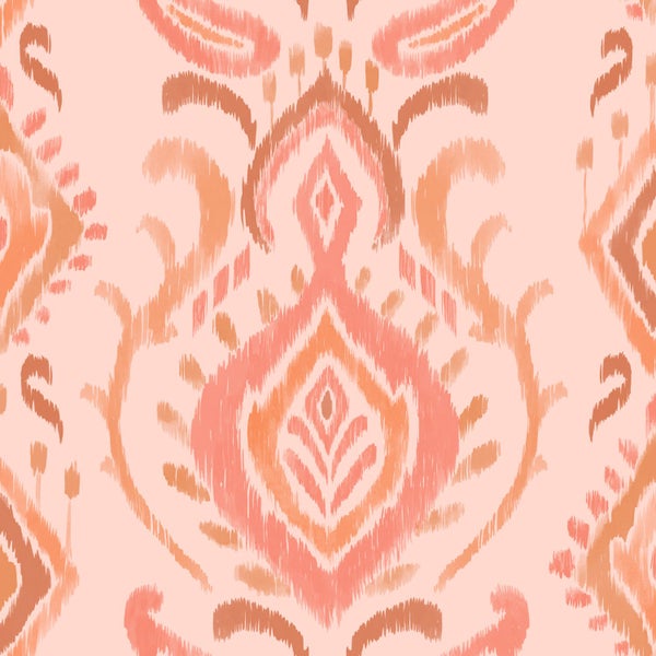 Nahtloses Muster mit abstraktem Ikat-Design für Textilien und Dekor