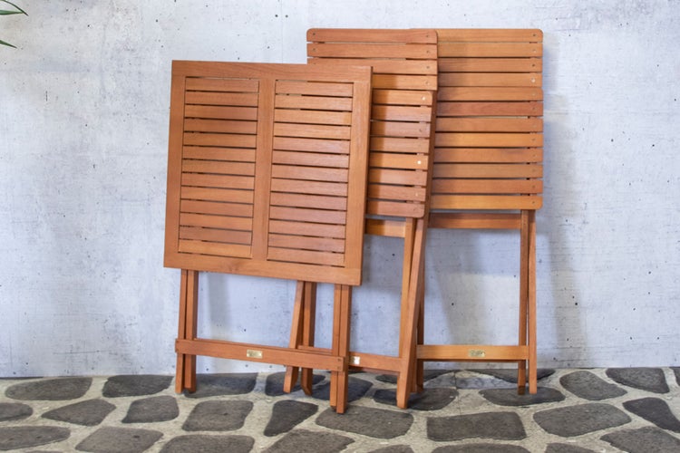 SenS-Line Bela Bistro-Set - Eukalyptus-Hartholz - Zusammenklappbar