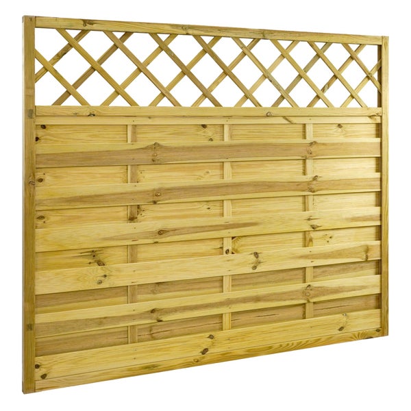 Holzzaun mit Rankgitter