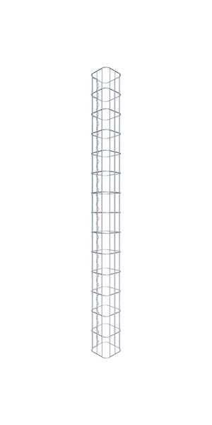 Gabionensäule 17 x 17 cm, MW 5 x 10 cm eckig - Höhe: 1,40 m