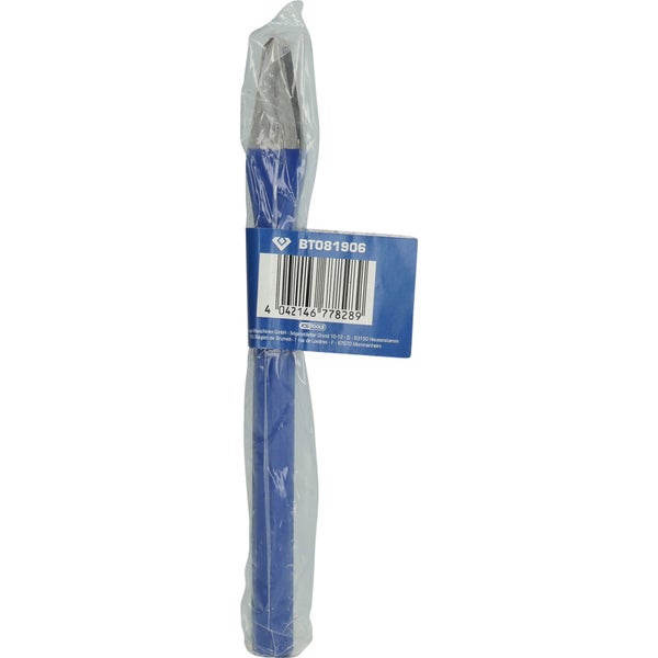 Verpackter Meißel mit blauem Griff