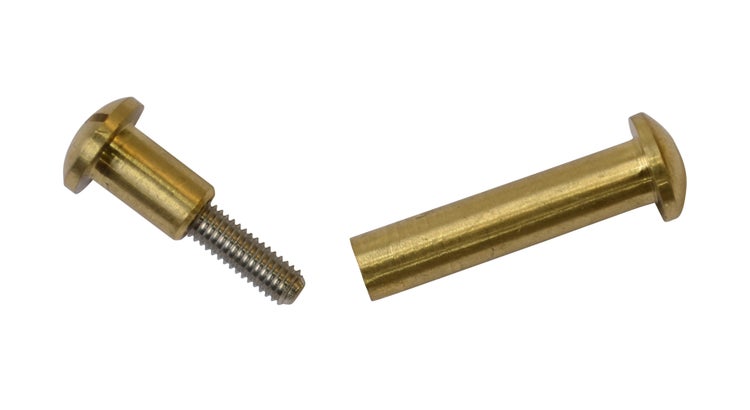 Ersatzteile Teakmöbel Ersatzschraube Messing Hülsenschraube 64-mm 2-teilig