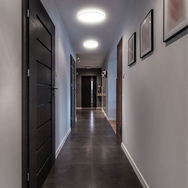LED Panel Ø29,3 cm - 18W, 2400lm, dimmbar, flach, backlight, neutralweiß, weiß