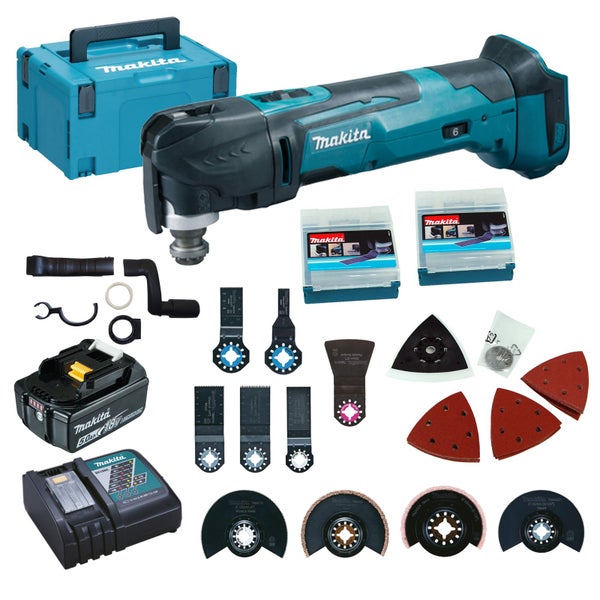 Makita DTM51RT1J3 Akku-Multifunktionswerkzeug 18 V / 1x 5,0 Ah Akku + Ladegerät im Makpac