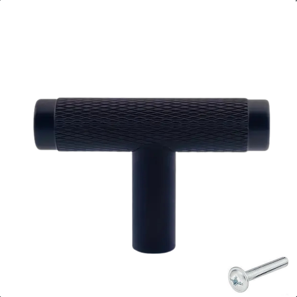 Möbelknopf in T-Form und Schraube