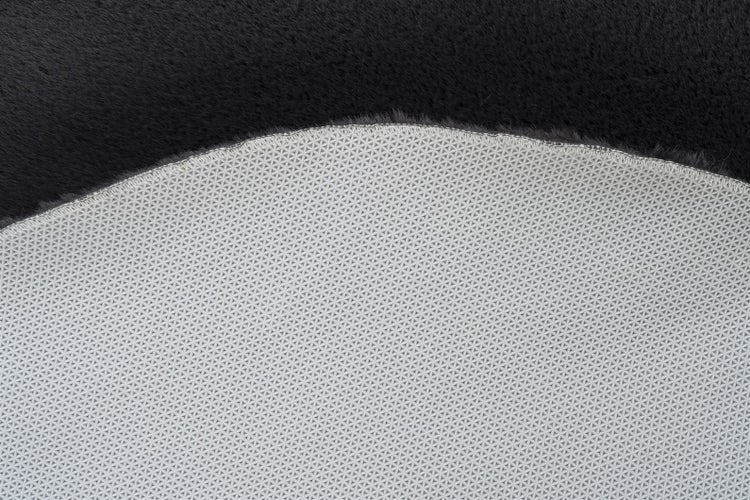 Kurzflor Teppich Enchantia Dunkelgrau 22 mm Uni Ø 100 cm