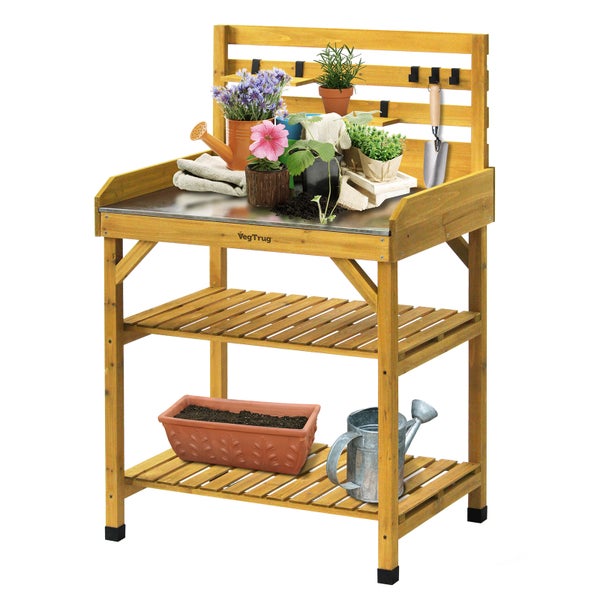 VegTrug® Pflanztisch - Natur - 81 x 56 x 125 cm