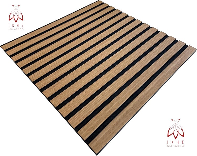 Leichte Lamellen - 3d Paneele 1mm Holz & 9mm PET Filz Wandpaneele Deckenpaneele Dekoren & Schalldämmung (11003A) 52x52cm - 0,27m²