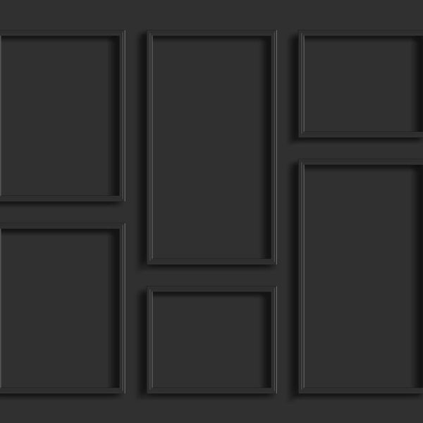 Verschieden große, leere Bilderrahmen