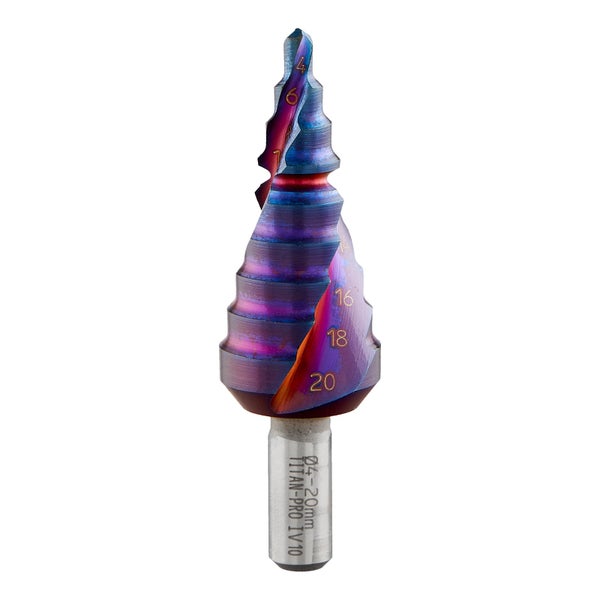 Stufenbohrer aus Stahl, 4 bis 20 Millimeter