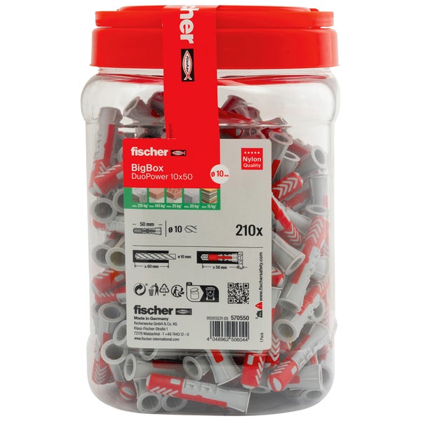 Fischer DuoPower 10x50 BigBox (210 Stk.) - 570550