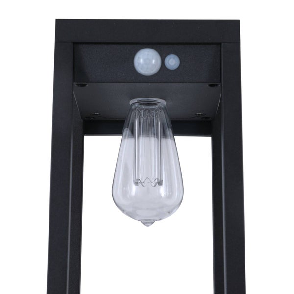 Lindby LED Smart Home Wandleuchte außen Enea dimmbar mit Bewegungsmelder (Modern) in Schwarz aus Aluminium (1 flammig, ) - Wandlampe