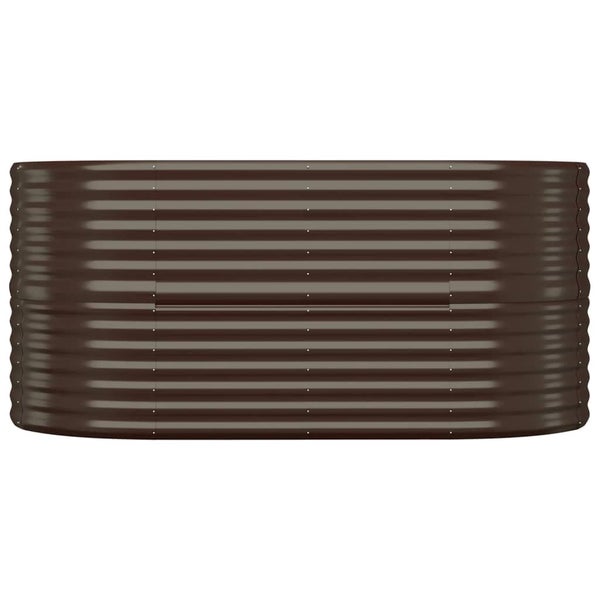 Hochbeet aus Metall mit gerippter Oberfläche