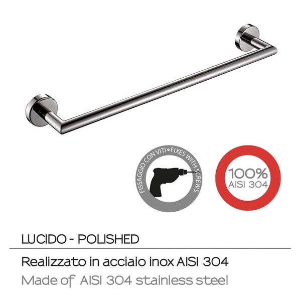 Badetuchhalter 45cm Edelstahl, verchromt und poliert | Loto