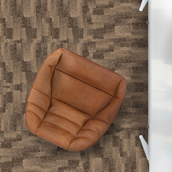FLOORDIREKT Teppichfliese Santo - 50 x 50 cm - Selbstliegend - Braun 92
