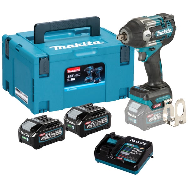 Makita TW008GM201 Akku-Schlagschrauber 40V max. / 2x 4,0 Ah Akku + Ladegerät im Makpac