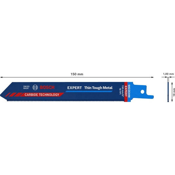 Bosch 10x Expert Thin Tough Metal S 922 EHM Säbelsägeblatt - 2608900362