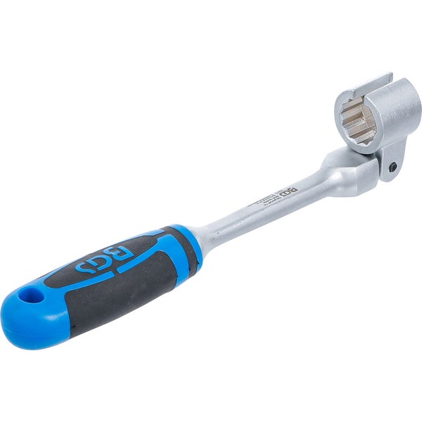 BGS Spezial-Ringschlüssel für Lambdasonden kippbar, mit Griff SW 22 mm - 8272
