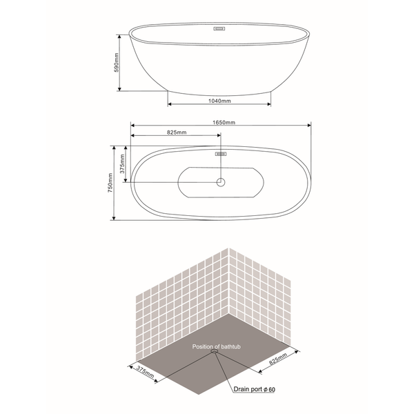Weiße  Freistehende Badewanne | Cassiopea