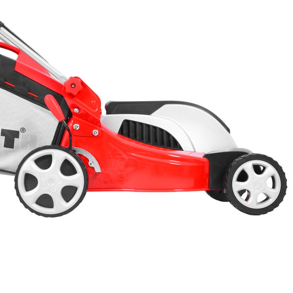 Detailansicht eines Rasenmähers