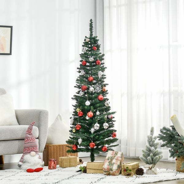 HOMCOM Weihnachtsbaum, Ø46 x 150 cm, PVC, Grün