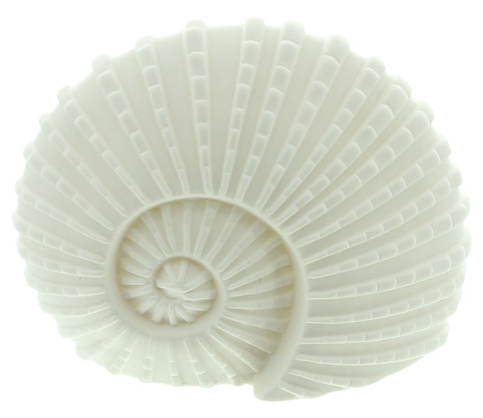 FRANK FLECHTWAREN | LED-Muschel White, PORZELLAN, KUNSTSTOFF, 18 x 9 x 15 cm
