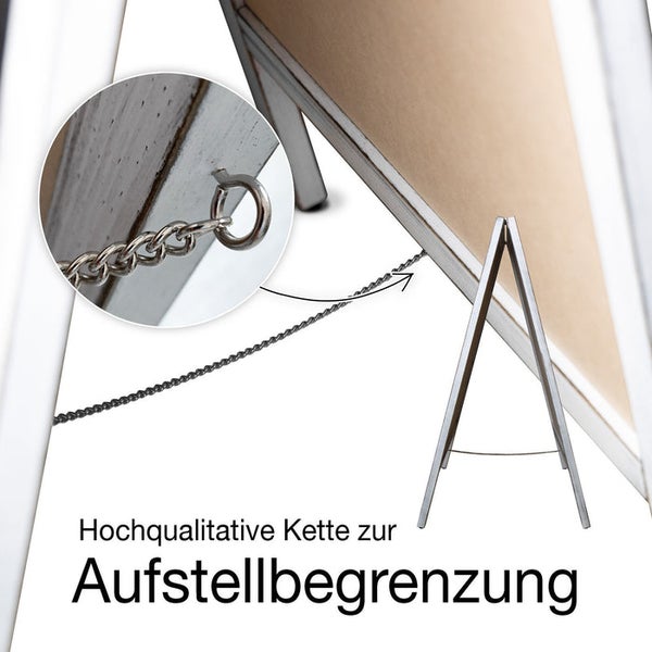 Hochwertige Kette zur Aufstellbegrenzung eines Kundenstoppers