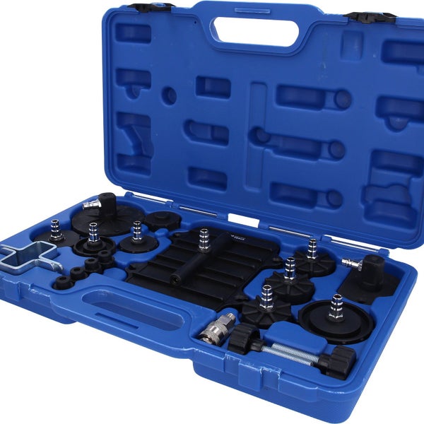 Kühlmittel-Nachfüllgerät-Set im blauen Werkzeugkoffer