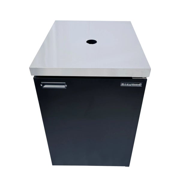 KegMaster Bierzapfanlage mit Edelstahlplatte und Zapfloch