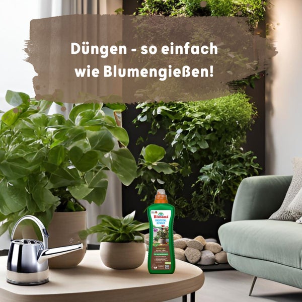 Blusana Premium Universal Flüssigdünger XL 1 Liter  NPK Dünger 6-3-6 für Zierpflanzen Obst- und Gemüse Hydrokultur Hydroponik Erde