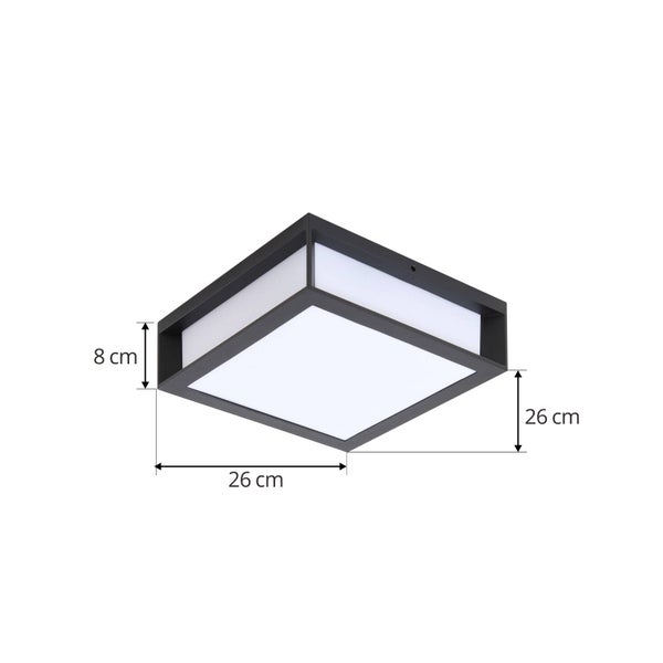 Lindby Wandleuchte außen Sivana (spritzwassergeschützt (Modern) in Schwarz aus Aluminium (2 flammig, E27) - Außenwandleuchten Wandlampe Led Außenlampe Outdoor für Außenwand/Hauswand