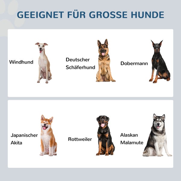 PawHut Erhöhter Hundenapf, Futternapf mit erhöhtem Rand, 2 x 2L abnehmbare Hundenapf aus Edelstahl, Fressnapf für sehr grpße Hunde, Futterstation, Weiß