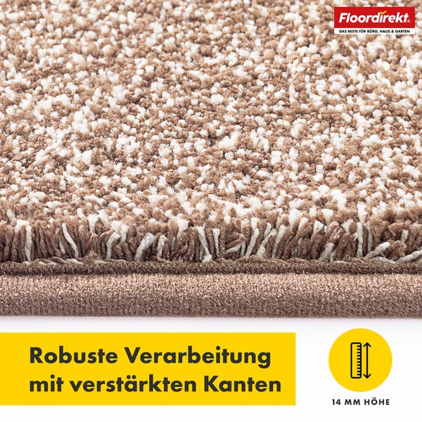 Teppich mit robuster Verarbeitung und verstärkten Kanten