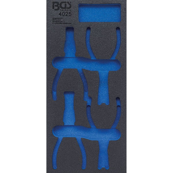 Leere Werkstattwageneinlage aus Schaumstoff für Zangen, BGS technic Logo, Modell 4025