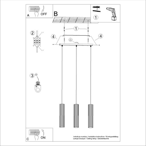 Montageanleitung für eine Deckenleuchte