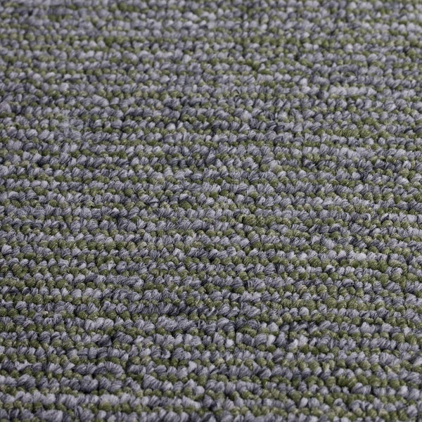 FLOORDIREKT Stufenmatte York - Widerstandsfähig & Pflegeleicht - Grün - Halbrund - 23.5 x 65 cm
