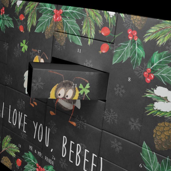 Mr. & Mrs. Panda Befüllbarer Adventskalender Bienen Paar - Schwarz