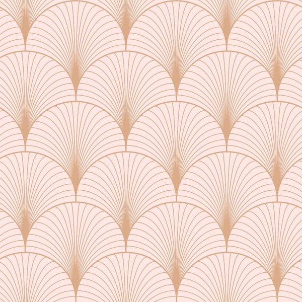 Wandtapete mit Art-Déco-Fächer-Muster