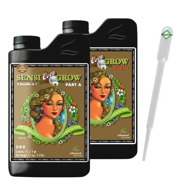 Advanced Nutrients Sensi Coco Grow A&B 500 ml – Hochwertiger pH Perfect Wuchsdünger, Für Kräftiges Pflanzenwachstum, Einfache Anwendung & Optimale Nährstoffversorgung für Kokossubstrate